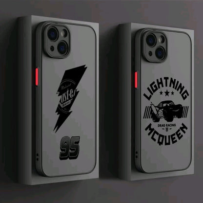 Funda de Teléfono con Logo de Coches para iphone 16 15 14 13 12 11 Mini Pro Max X XR XSMax 7 8 PIus, Cubierta Trasera Transpaente Mate, Protección a Prueba de Golpes