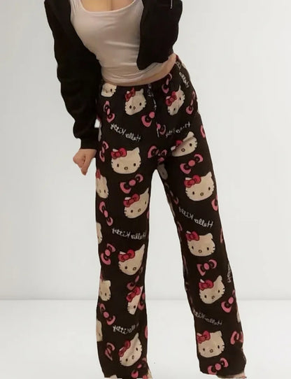 (🌍 PRODUCTO INTERNACIONAL) Pantalones De Franela Para Mujer Con Diseñio Calido Y Acogedc