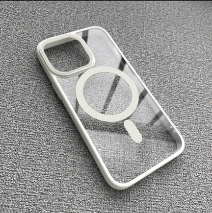 Funda MagnéTica UItra Clara De Lujo Para Teléfono, Compatible Con For lphone 16, 15, 14, 13, C 12, 11 Pro Max Y Plus Con Soporte Para Carga lnaláMbrica, Resistente A Golpes, De AcriLico Duro Y