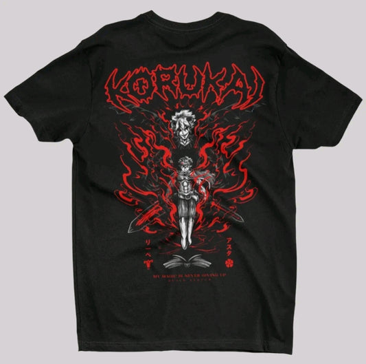 Playera Unisex Oversize Korukai Black Clover