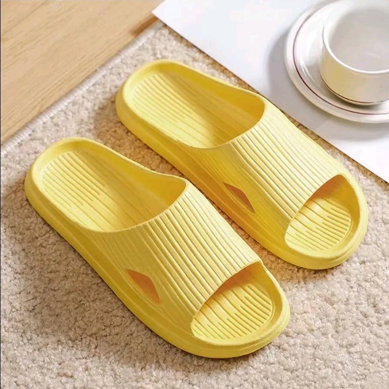 Sandalias de mujer. Pantuflas, color liso sencillo, de secado rápido, para baño en casa