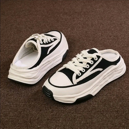 Zapatos de mujer. Nuevos zapatos de lona de verano para mujer. Versátiles y cómodos. Ligeros, con cordones y punta redonda, planos de estilo preppy. zapatos casuales versâtiles para mujer, ideales para caminar, el dia a dia y viajar