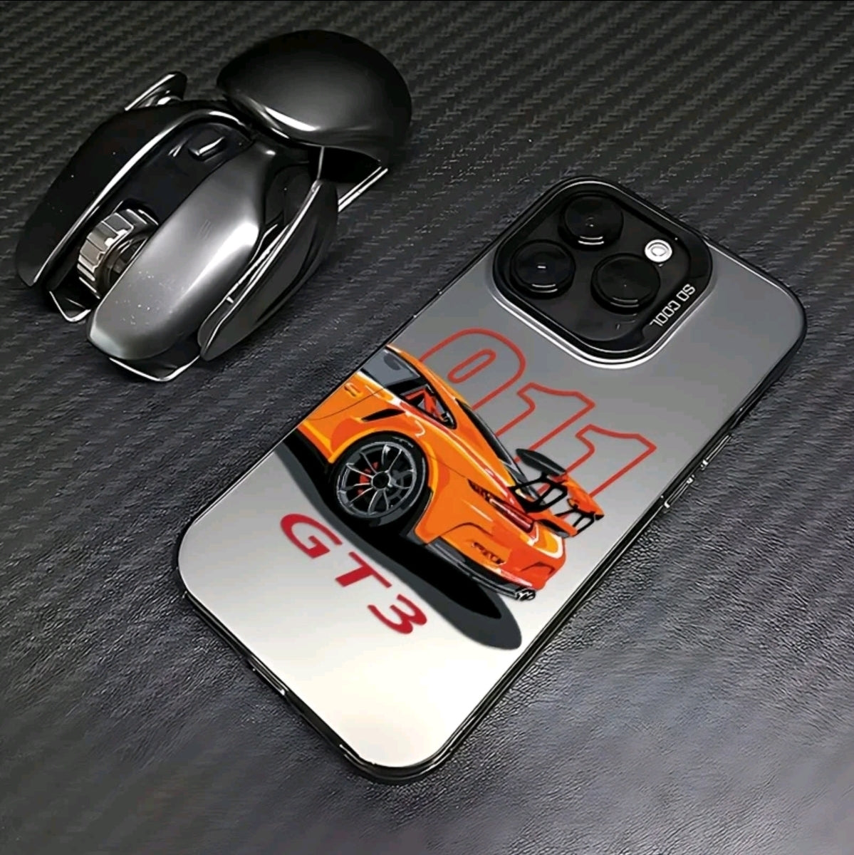 Fundas para Teléfono de Coche Deportivo de Marca Premium Adecuadas para iPhone 16 15 14 13 12 11 Pro Max X XR XSMAX 8 7 PIUs con Cubierta Trasera Mate Antigolpes