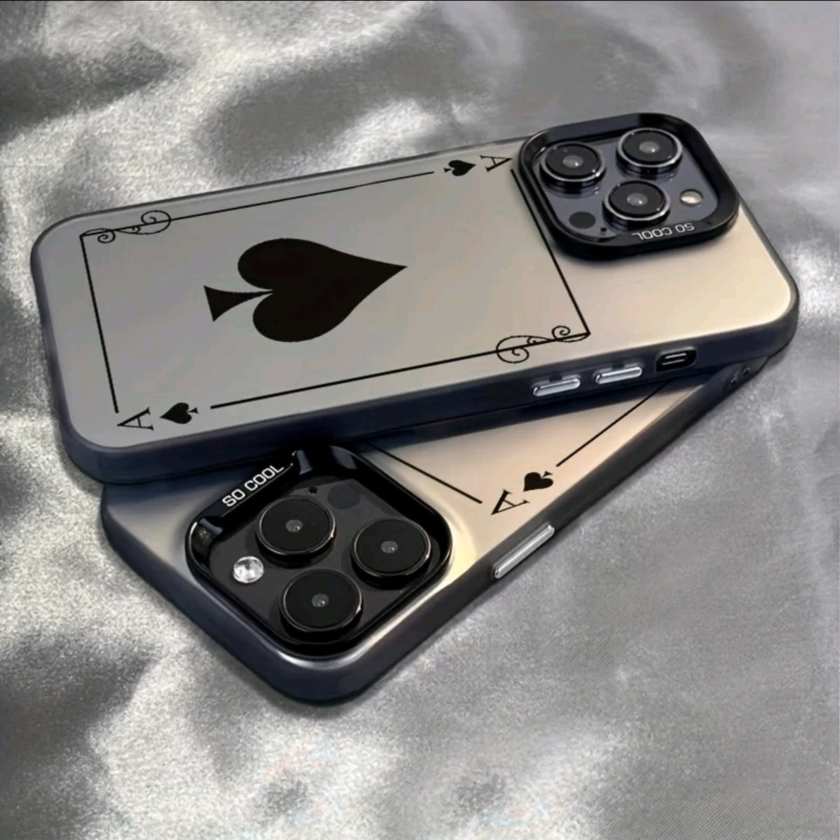 Fundas para Teléfono As de Cartas Adecuadas para iphone 16 ProMax/15/14/13/12/1, Gruesa, Anticaidas yC Resistentes a Huellas, Protección Completa, Duradera, Material Elegante de PCT Apto para Hombres Y Mujeres