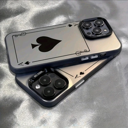Fundas para Teléfono As de Cartas Adecuadas para iphone 16 ProMax/15/14/13/12/1, Gruesa, Anticaidas yC Resistentes a Huellas, Protección Completa, Duradera, Material Elegante de PCT Apto para Hombres Y Mujeres