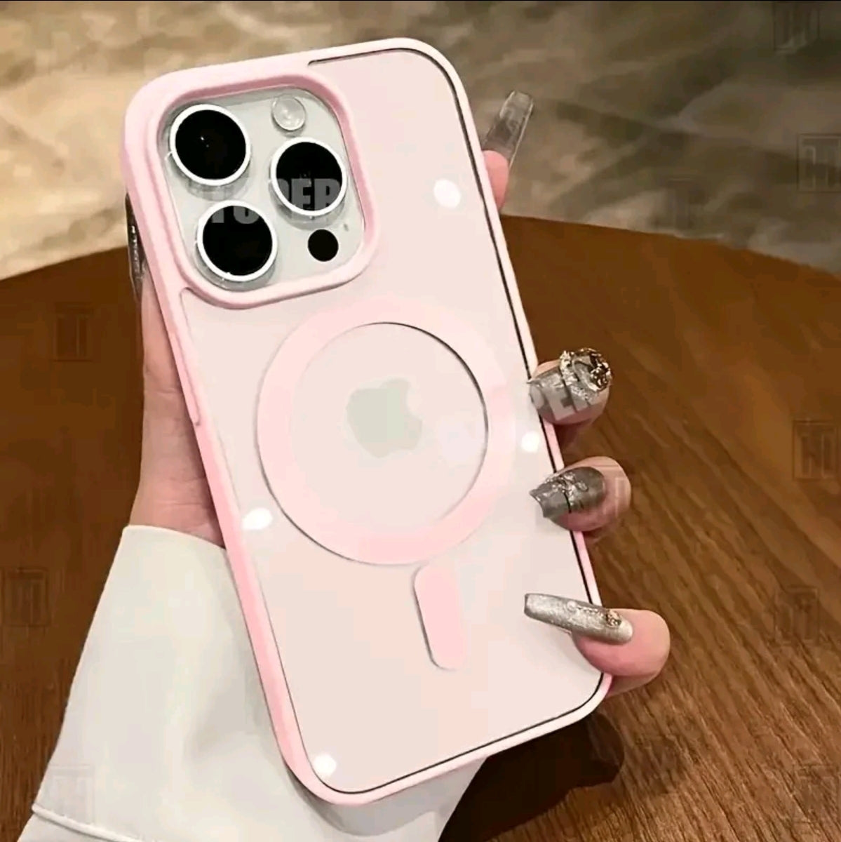 Funda MagnéTica UItra Clara De Lujo Para Teléfono, Compatible Con For lphone 16, 15, 14, 13, C 12, 11 Pro Max Y Plus Con Soporte Para Carga lnaláMbrica, Resistente A Golpes, De AcriLico Duro Y