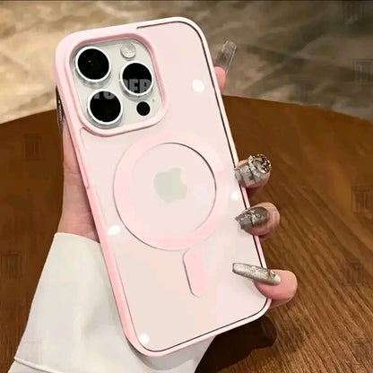 Funda MagnéTica UItra Clara De Lujo Para Teléfono, Compatible Con For lphone 16, 15, 14, 13, C 12, 11 Pro Max Y Plus Con Soporte Para Carga lnaláMbrica, Resistente A Golpes, De AcriLico Duro Y