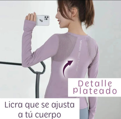 Playera Licra Deportiva Gym Correr Mujer Vanquish CO01 AmT