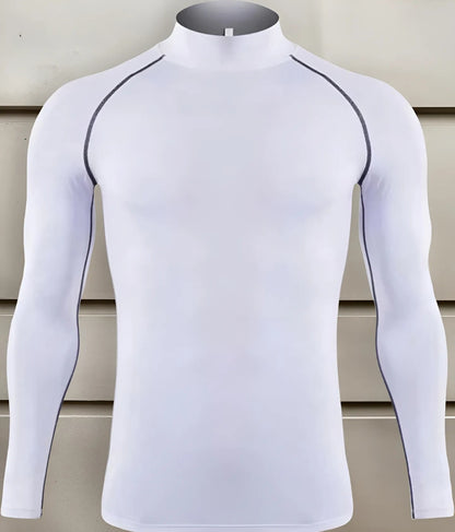 Playera Licra Deportiva Compresión Cuello Alto Sigetu 929 C