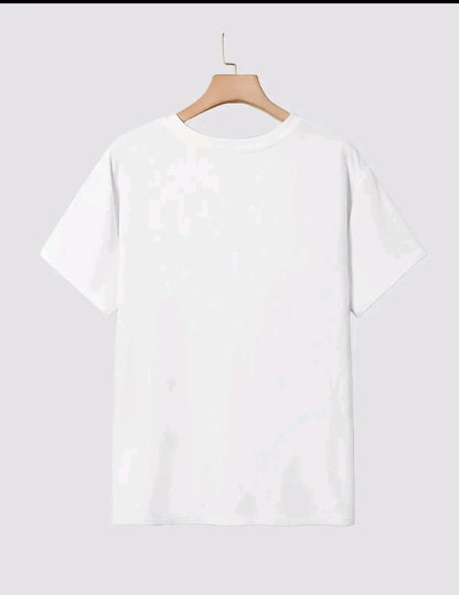 Playera de manga corta con estampado de osito de peluche, top casual cuello redondo para primavera v verano, ropa de mujer