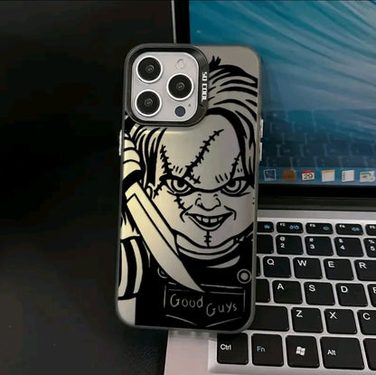 Estuche de teléfono divertido C-Chucky Good Guys compatible con for iphone 17 ARI 17 PRO MAX I7 PLUS/16, E 14, 13, 12, 1 Pro Max, X, XR, XS Max, 8V13 8 Plus, con un dorso mate resistente a los golpes.