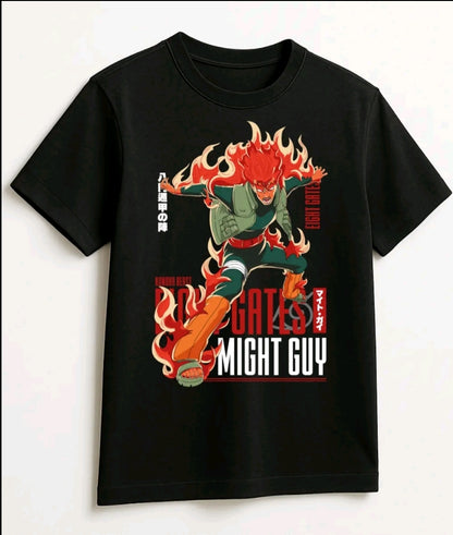 Plavera anime Naruto gym Might Guy unisex manga corta (Rabbit Man)