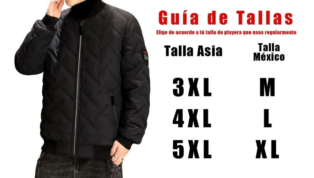 Chamarra Hombre Moda Casual Calientita Acolchada 101202 Am7