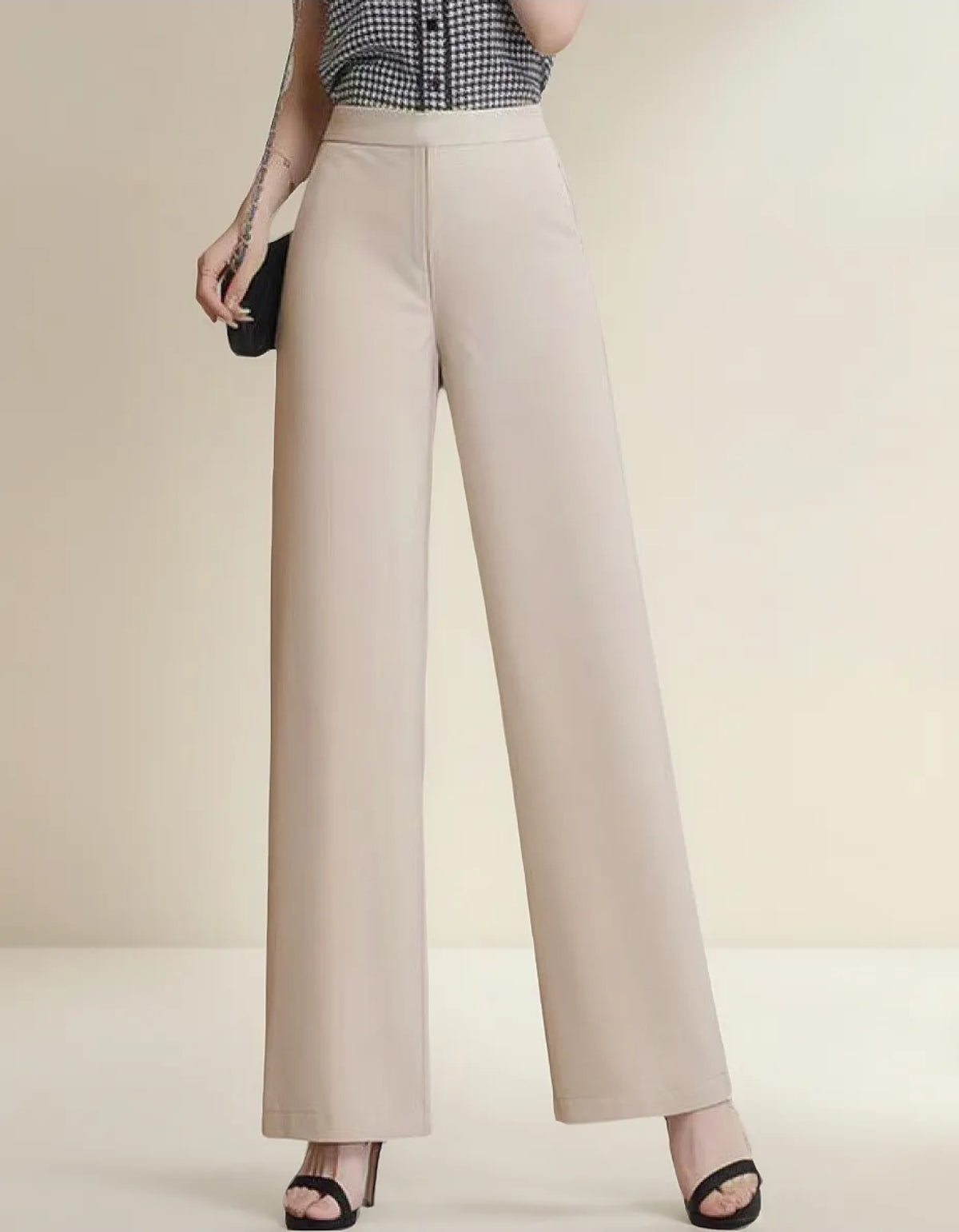 (🌍 PRODUCTO INTERNACIONAL) Pantalones Holgados Casuales De Cintura Alta Y Pierna Recta