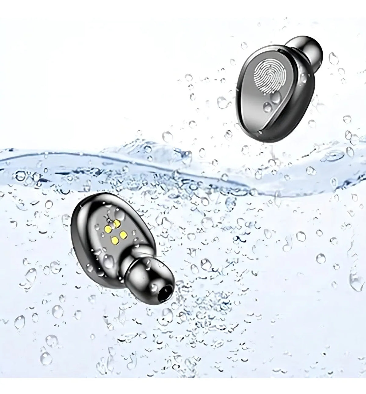 Auriculares in-ear inalámbricos F9 rosa con luz LED