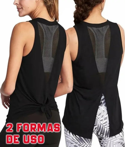 Playera Deportiva Yoga Gym Fresca Blusa Casual Calidad Nudo