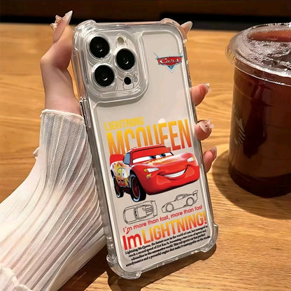 Funda de teléfono Cars 95 para iphone 16 15 14 13 12 11 Pro Max y*X XR XSMax cubierta transparente anticaida