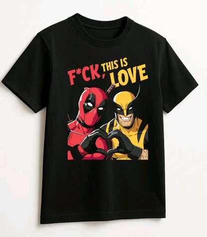 Plavera this is love superhéroes camiseta estampada manga corta unisex algodón (Rabbit Man)