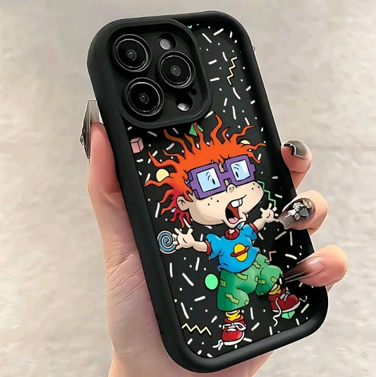[Funda de Rugrats de Dibujos Animados] Funda de Teléfono Rugrats Divertida v a Prueba de Golpes Compatible con iphone 16, 15, 14, 13, 12, 11 Pro Max Mini XR XS X 7 28 Plus, funda trasera de TPU suave