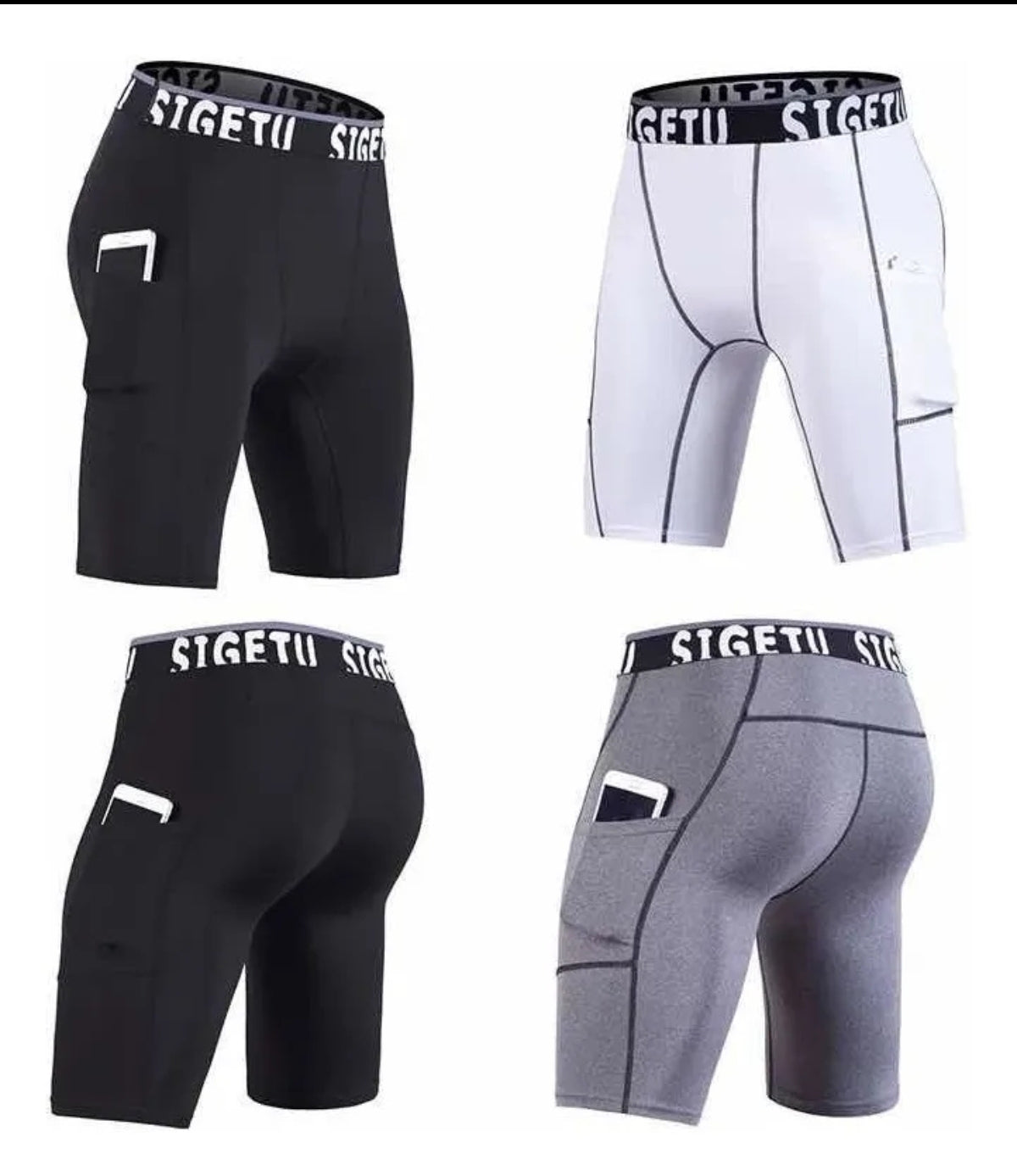 Short Licra Deportiva Gym Compresión Secado Rápido Sigetu G