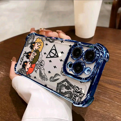 Funda de teléfono con retrato mágico de Harry Potter compatible con for iphone 16, 15, 14, 13, 12, 11 Pro Max, X, XR, XS Max, 7, 8 Plus, con un respaldo suave transparente para protección contra caidas