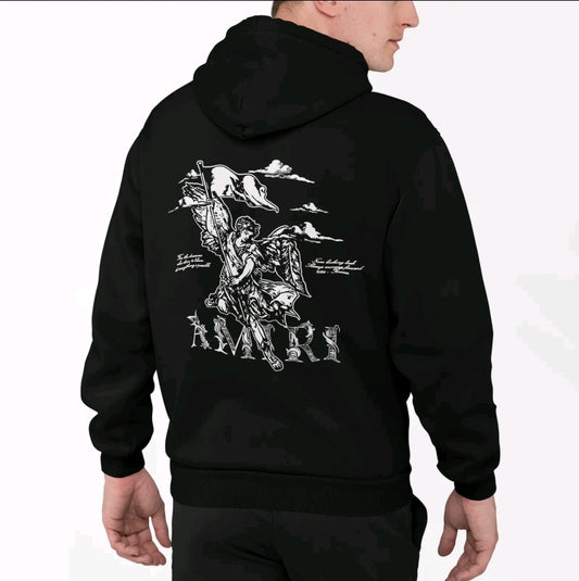 Sudadera Hoodie Casual Urbano Gym Amir i Ángel Bandera Unisex Unitalla con Capucha