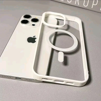 Funda de teléfono de carga inalámbrica Candy Magsafe de lujo para iPhone 17 16 15 14 13 12 11 Pro Max 16 Plus 16€ 17 Air Cubierta magnética del parachoques