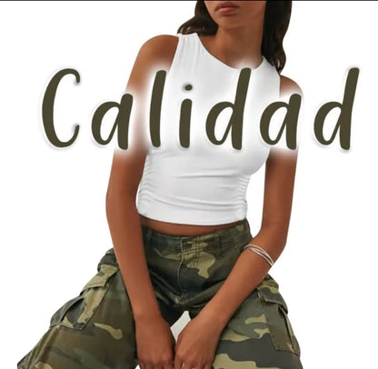Playera Crop Top Deportivo Casual Blusa Sexy Vanquish W96am7
