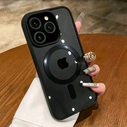 Funda MagnéTica UItra Clara De Lujo Para Teléfono, Compatible Con For lphone 16, 15, 14, 13, C 12, 11 Pro Max Y Plus Con Soporte Para Carga lnaláMbrica, Resistente A Golpes, De AcriLico Duro Y