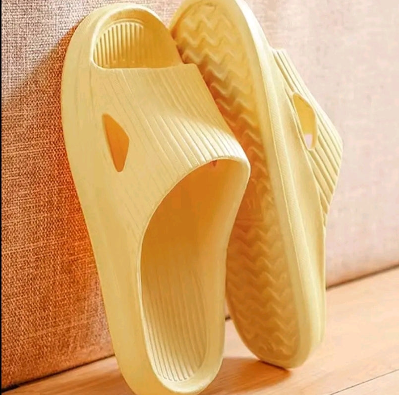 Sandalias de mujer. Pantuflas, color liso sencillo, de secado rápido, para baño en casa