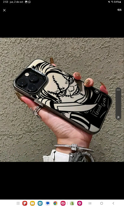 Estuche de teléfono divertido C-Chucky Good Guys compatible con for iphone 17 ARI 17 PRO MAX I7 PLUS/16, E 14, 13, 12, 1 Pro Max, X, XR, XS Max, 8V13 8 Plus, con un dorso mate resistente a los golpes.