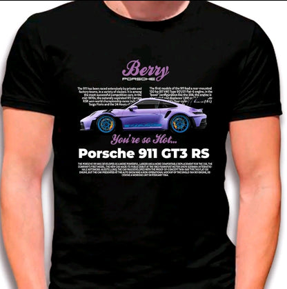 Camiseta con estampado de AUTOS-V4 Diseño relajado estilo street-casual-camiseta negra-100% Algodón