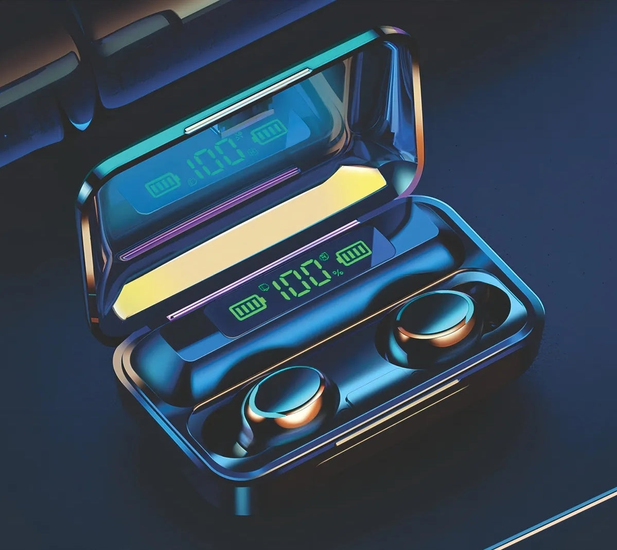 Keluona Audifonos In-ear Inalambricos G> Bluetooth Tactil Cancelacion De Ruido Con Luz Led