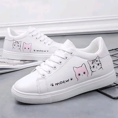 Zapatos casuales de mujer, piel impermeable, estampado animal, cómodos y ligeros, suela gruesa, con cordones, punta redonda suave, calzado deportivo casual para exterior.