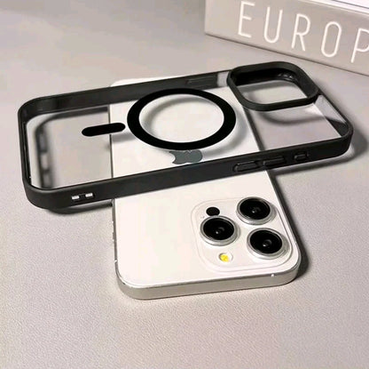 Funda de teléfono de carga inalámbrica Candy Magsafe de lujo para iPhone 17 16 15 14 13 12 11 Pro Max 16 Plus 16€ 17 Air Cubierta magnética del parachoques
