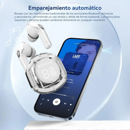 Audifonos Bluetooth 5.3 In-ear Con Pantalla Digital Y Diseño