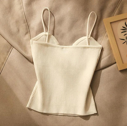 (🌍 PRODUCTO INTERNACIONAL) Chaleco Escotado Tejido Sexy Con Botones Para Mujer