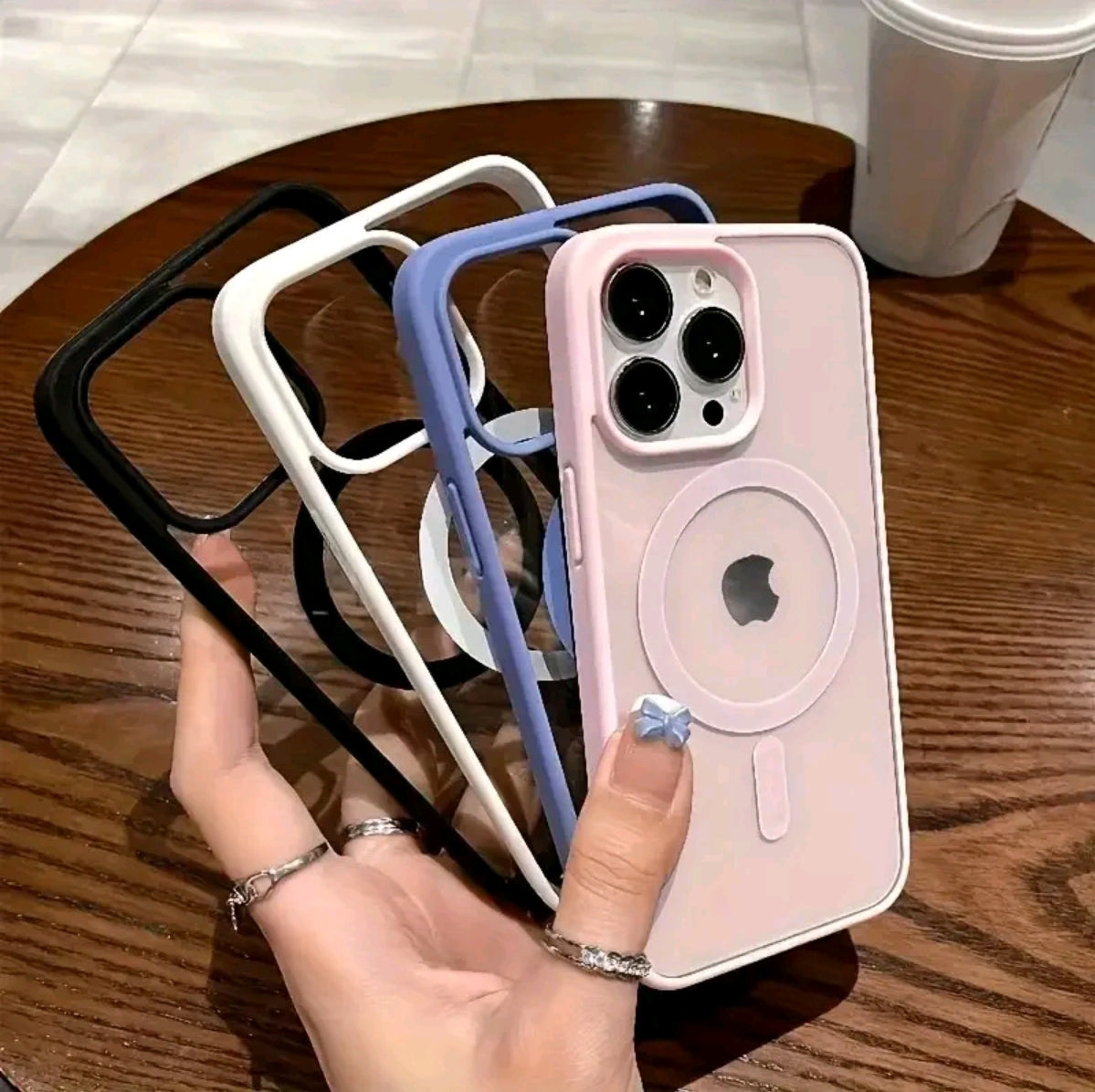 Funda MagnéTica UItra Clara De Lujo Para Teléfono, Compatible Con For lphone 16, 15, 14, 13, C 12, 11 Pro Max Y Plus Con Soporte Para Carga lnaláMbrica, Resistente A Golpes, De AcriLico Duro Y
