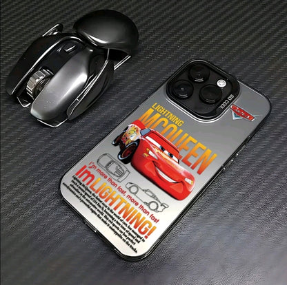 F unda de teléfono Cartoon Cars Lightning Mcqueen 95 compatible con iphone 17 16 15 14 13 12 1 Pro Max Air X XR XS MAX con funda trasera mate a prueba de golpes
