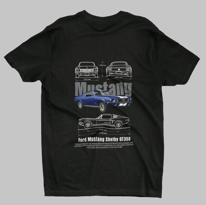 Playera Unisex Oversize Autos - Ford Mustang Shelby GT350