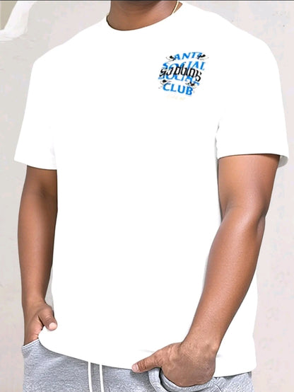 Playera Unisex Oversize Urbano Ant Social Club Sadboys - Letra Azul Angel