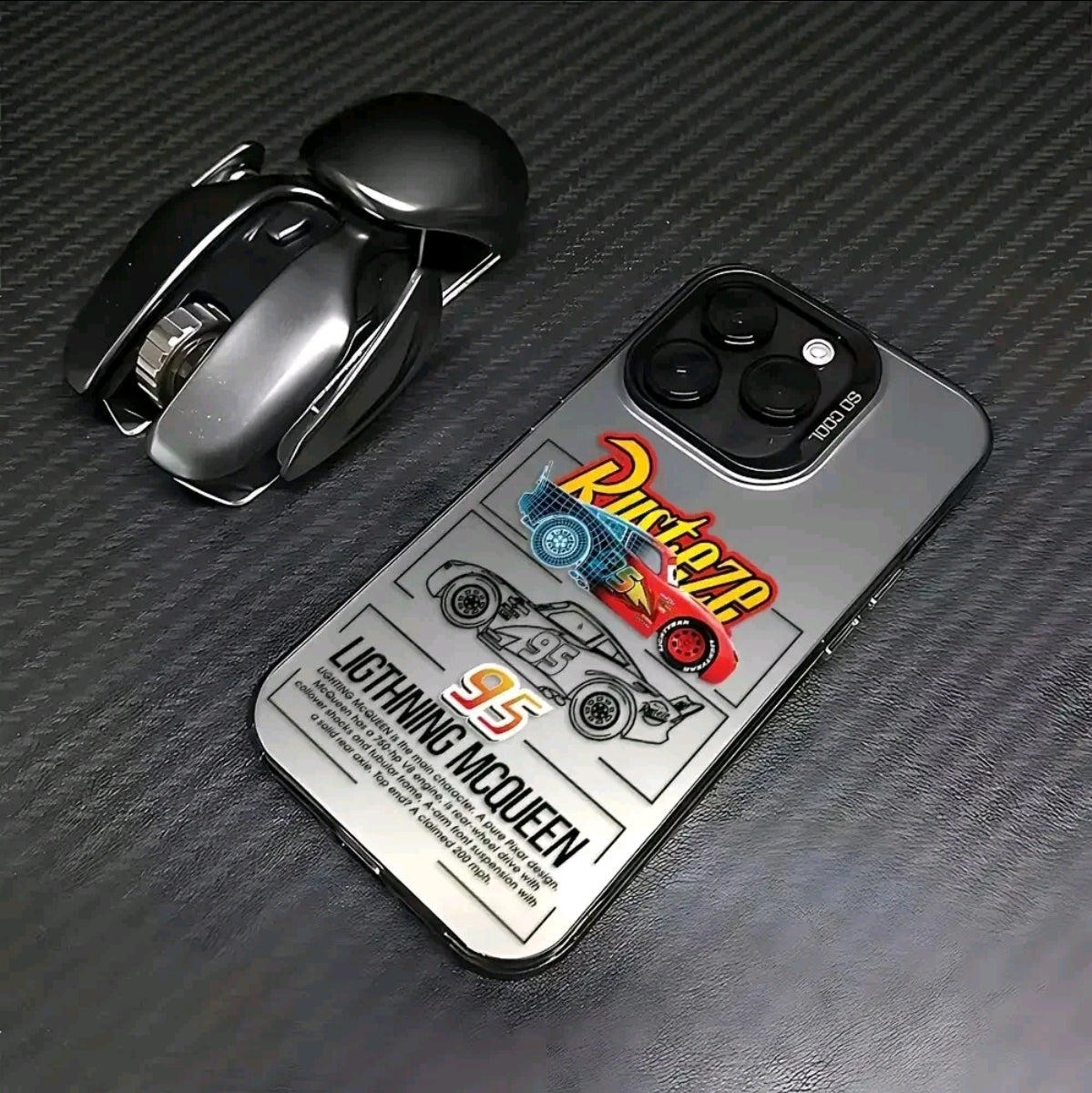 Fundas para Teléfono Creativas de Cars Lightning McQueen 95, Compatible con iphone 16 15 C 14 13 12 11 Pro Max X XR XS Max 8 7 Plus, Anticaida y Mate