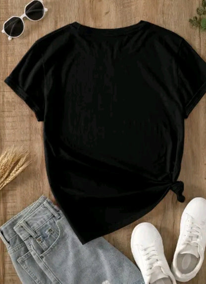 CAMISETA DE MUJER CON PATRON DE MARIPOSAS FLORIDAS