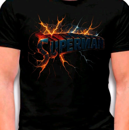 Camiseta con estampado de YOUNGLA ESCUDO SUPERHEROE COMICS , Diseño streetwear-100% Algodón