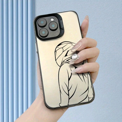Funda de teléfono con marco de fotos dos en uno IMD de gran venta 'y patrón creativo de chico C motociclista, para la Serie iphone 17 16 15 14 13 12 11 PRO MAX PLUS AIR V XR XS MAX, diseño de moda creativa, ideal como regalo para amigos