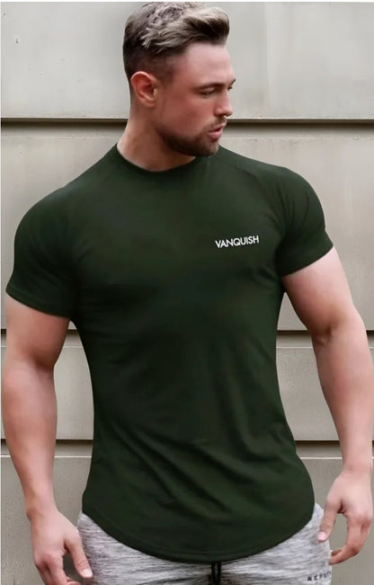 Playera Deportiva Casual Slim Ft Spandex Vanquish V Q A04 G