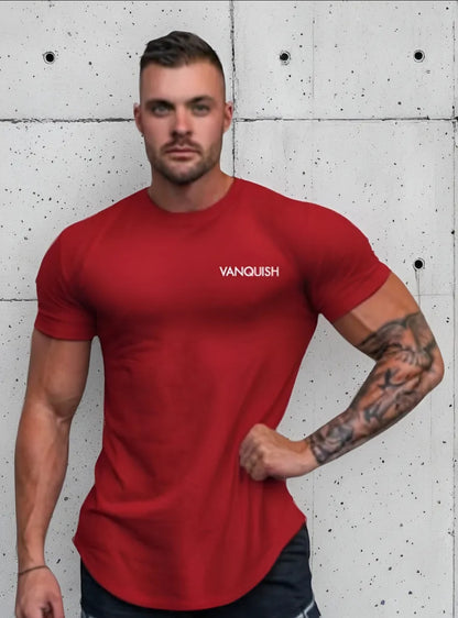 Playera Deportiva Casual Slim Ft Spandex Vanquish V Q A04 G