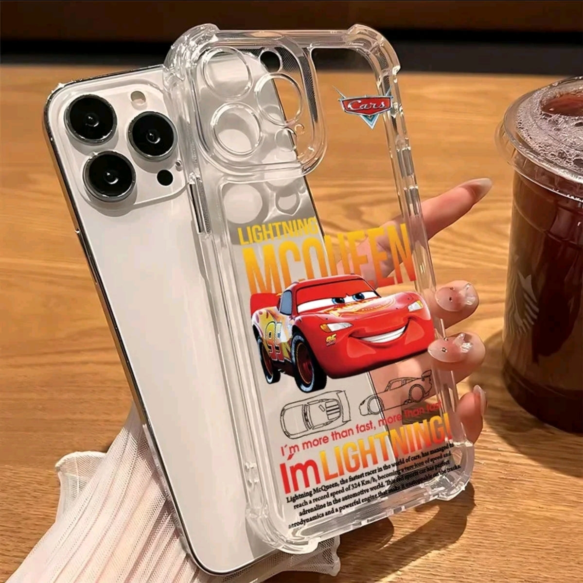 Funda de teléfono Cars 95 para iphone 16 15 14 13 12 11 Pro Max y*X XR XSMax cubierta transparente anticaida