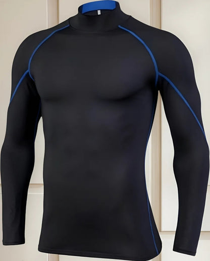 Playera Licra Deportiva Compresión Cuello Alto Sigetu 929 C