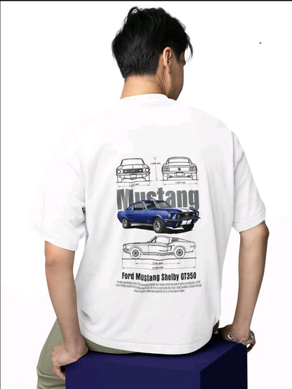 Playera Unisex Oversize Autos - Ford Mustang Shelby GT350